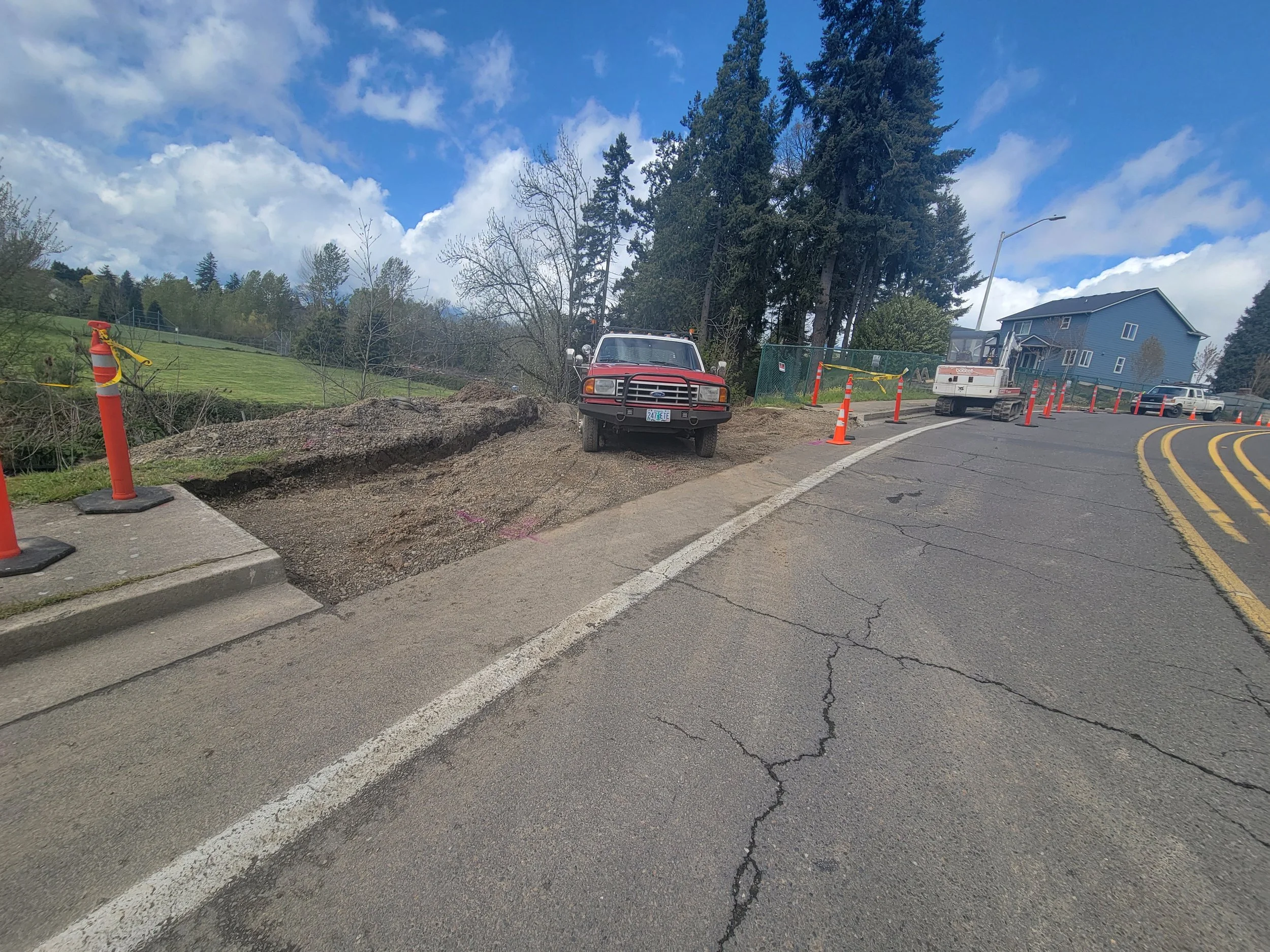 Sidewalk construction for new driveway. Salem Oregon.