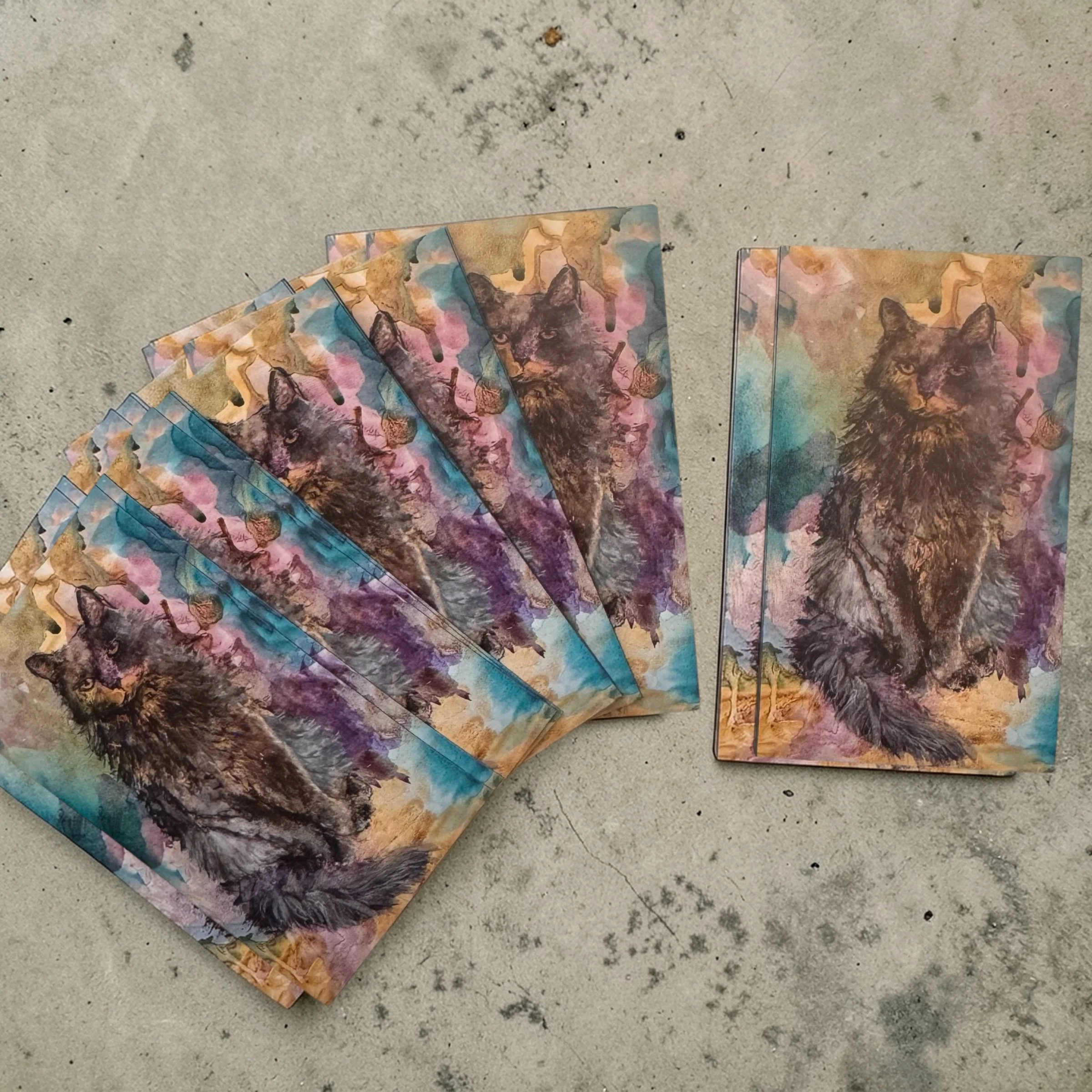 Blue Watercolor Cat Magnet