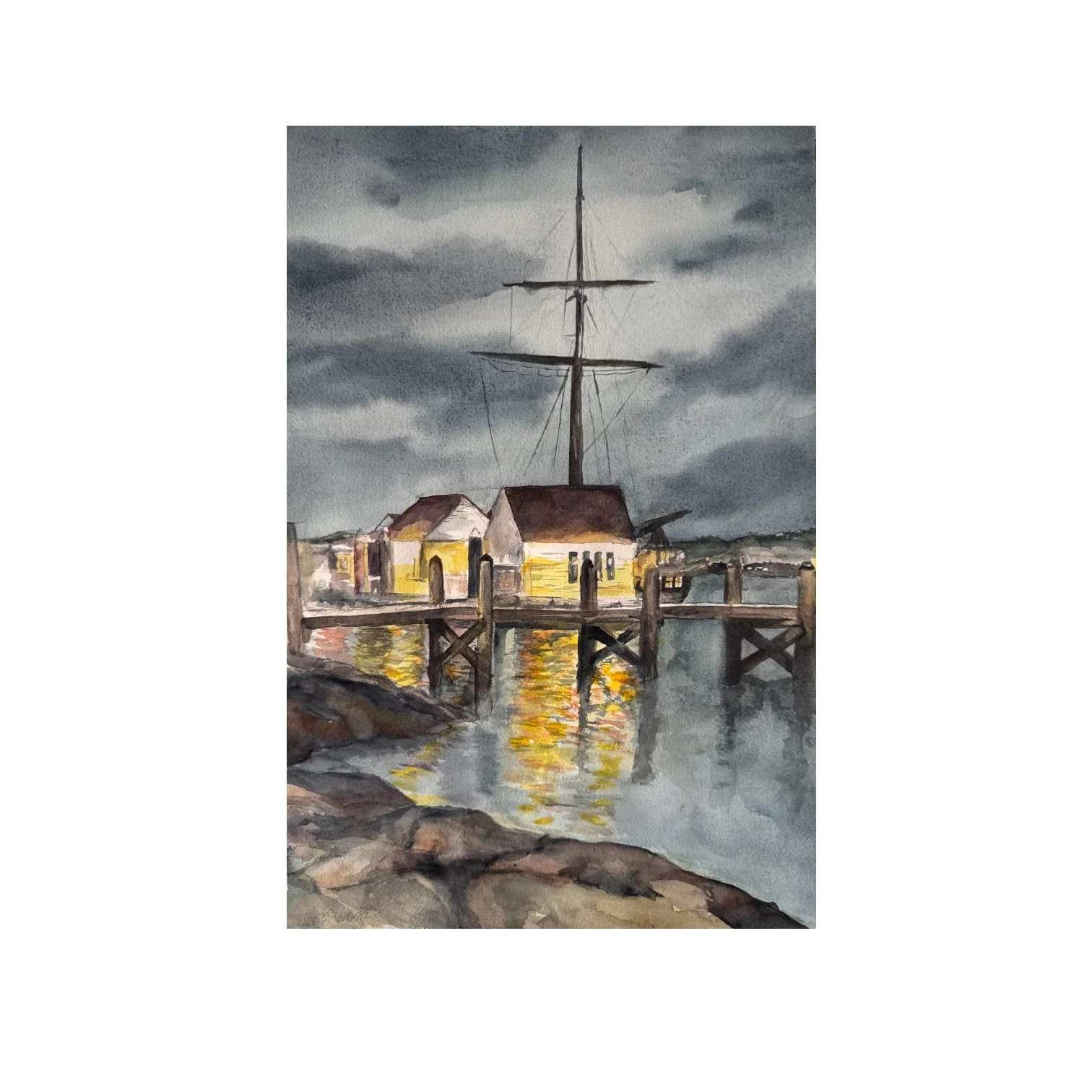 Providence, Watercolor on Paper, 12"x18"