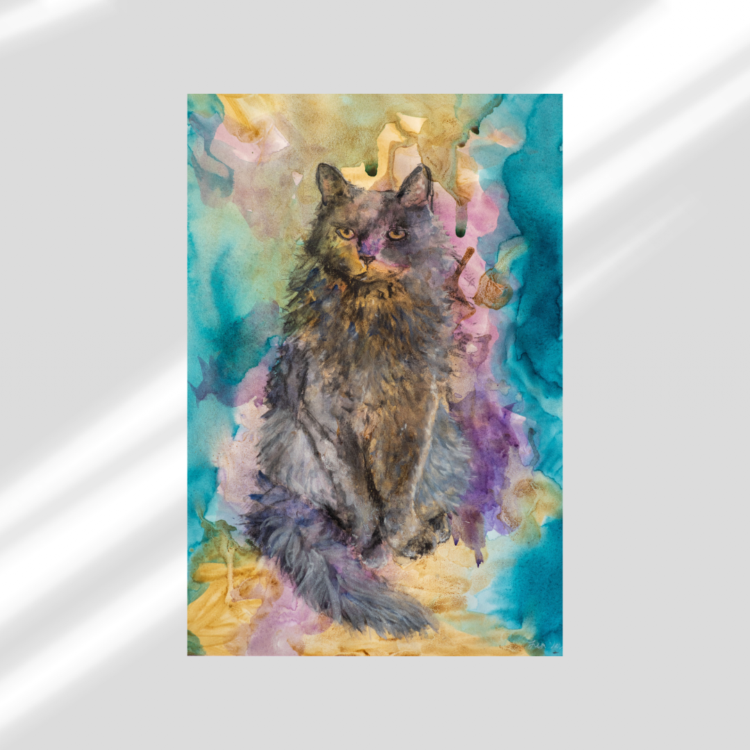 Blue: Watercolor and Charcoal Prints
