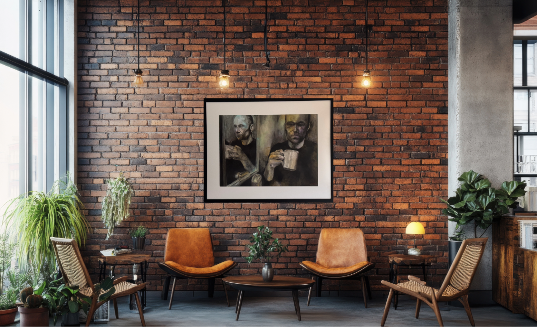 Joe's Inn, Watercolor and Charcoal on Paper