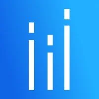 Abstract blue background with white vertical lines of varying heights. SecureVision's logo.