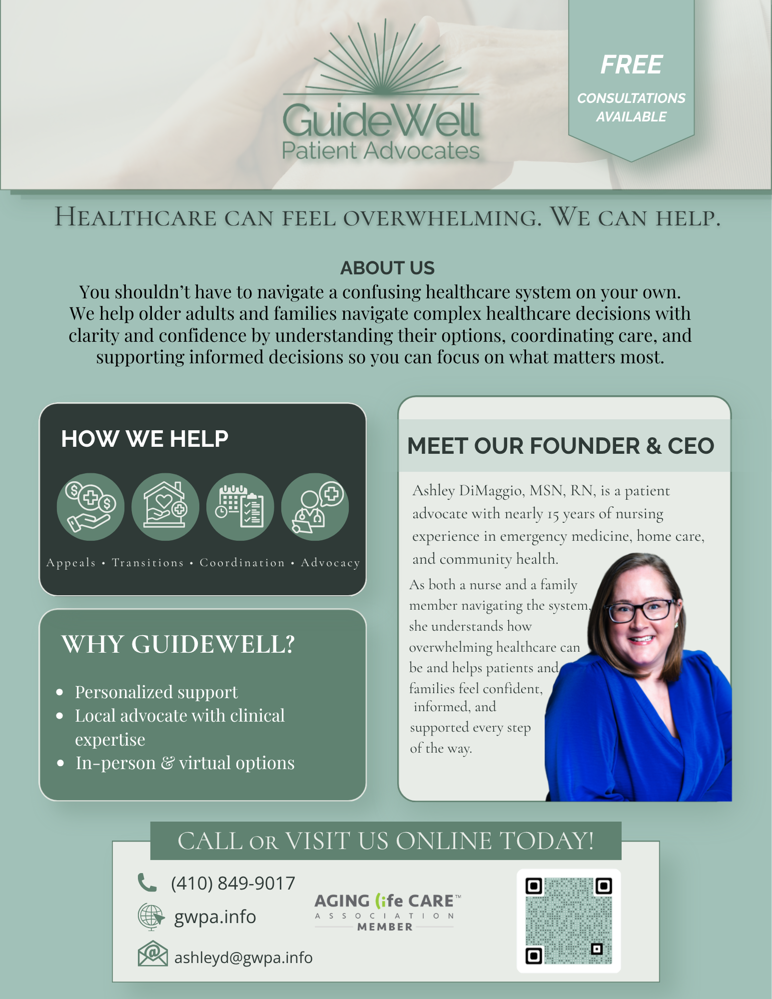 Westminster MD Designer creates a flyer for a patient advocacy company 