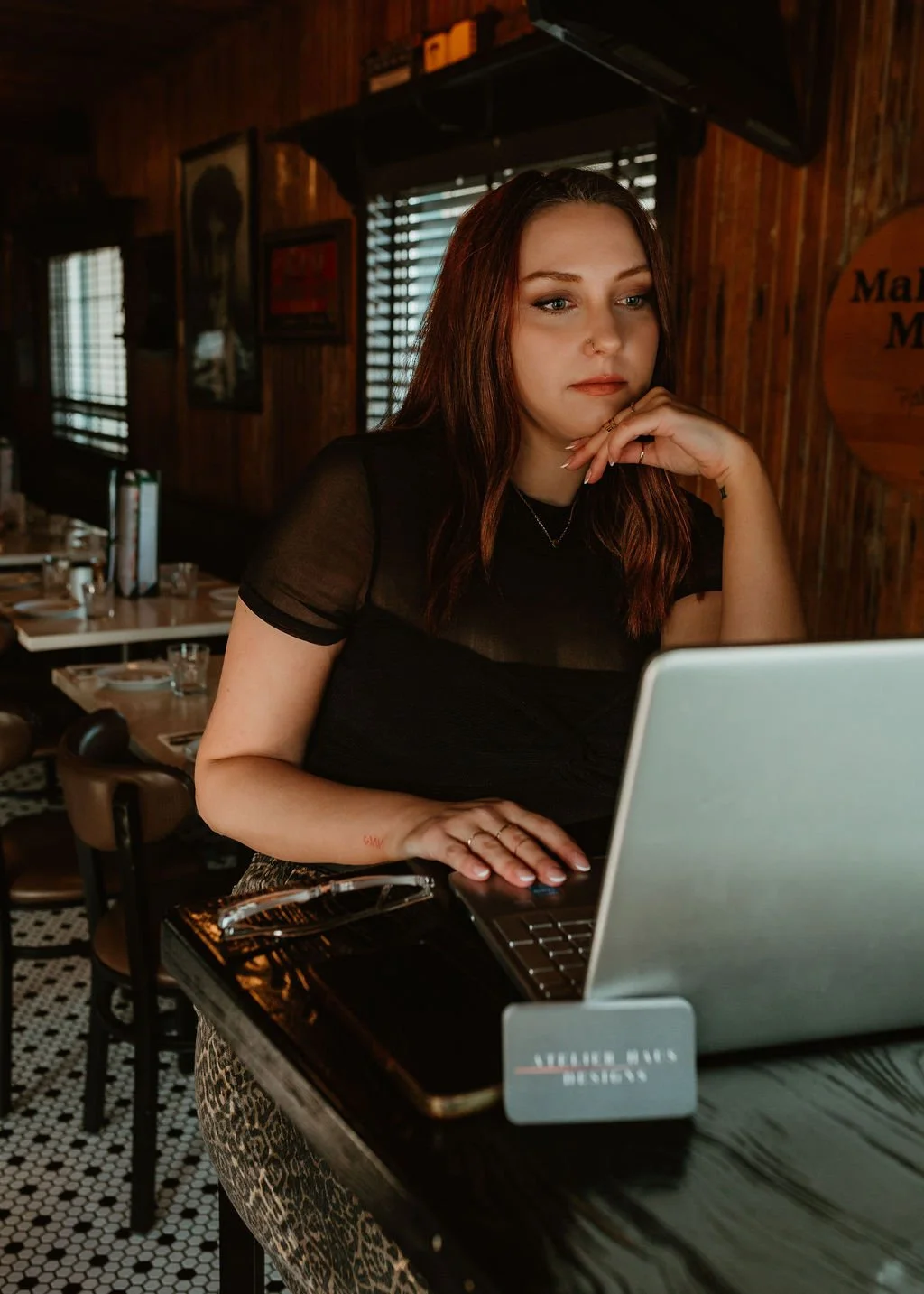 April, owner of Atelier Haus in Westminster, MD, designing websites for clients in Carroll County and surrounding areas