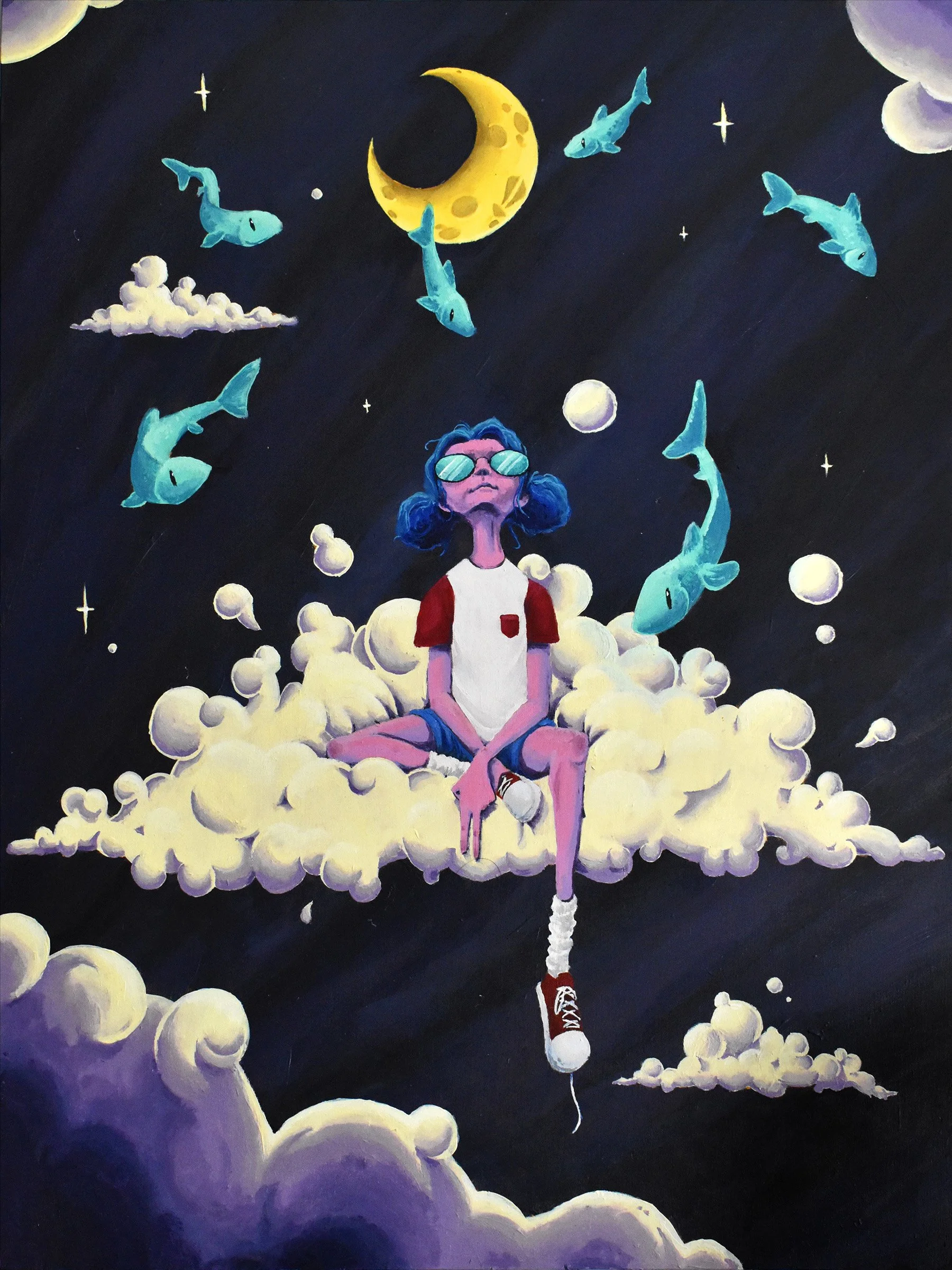 Head in the Clouds - 9" x 12"