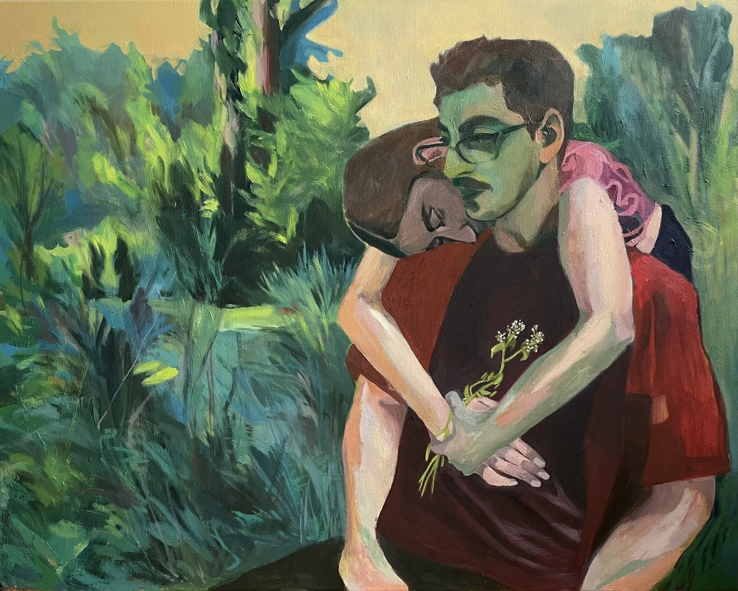 Pond embrace, Oil on canvas, 24 x 30 inches, 2026