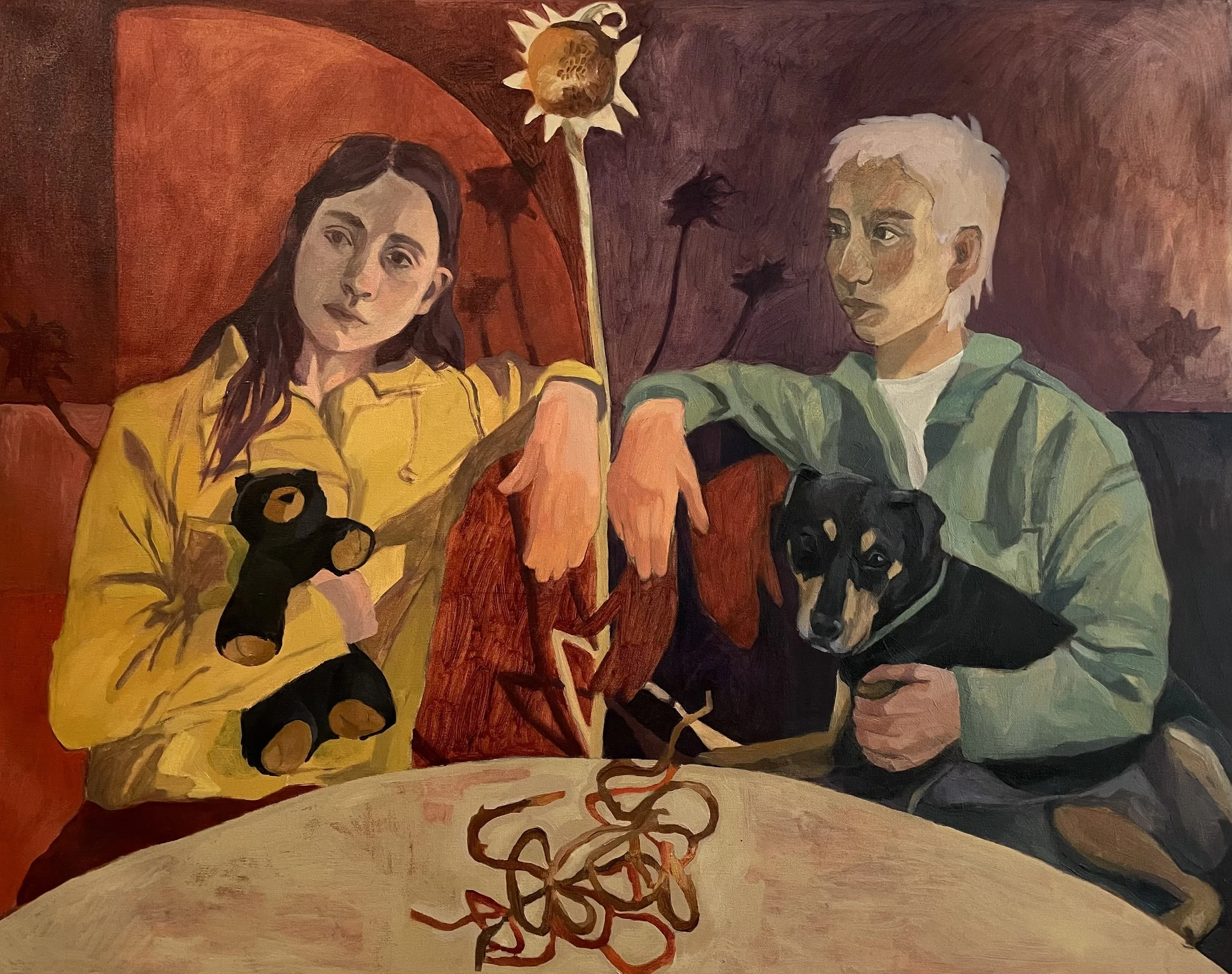 Hands and Stick Tangle, Oil on canvas, 33 x 26 inches, 2026
