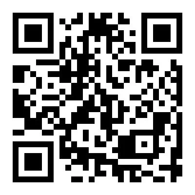 A QR code in black and white.