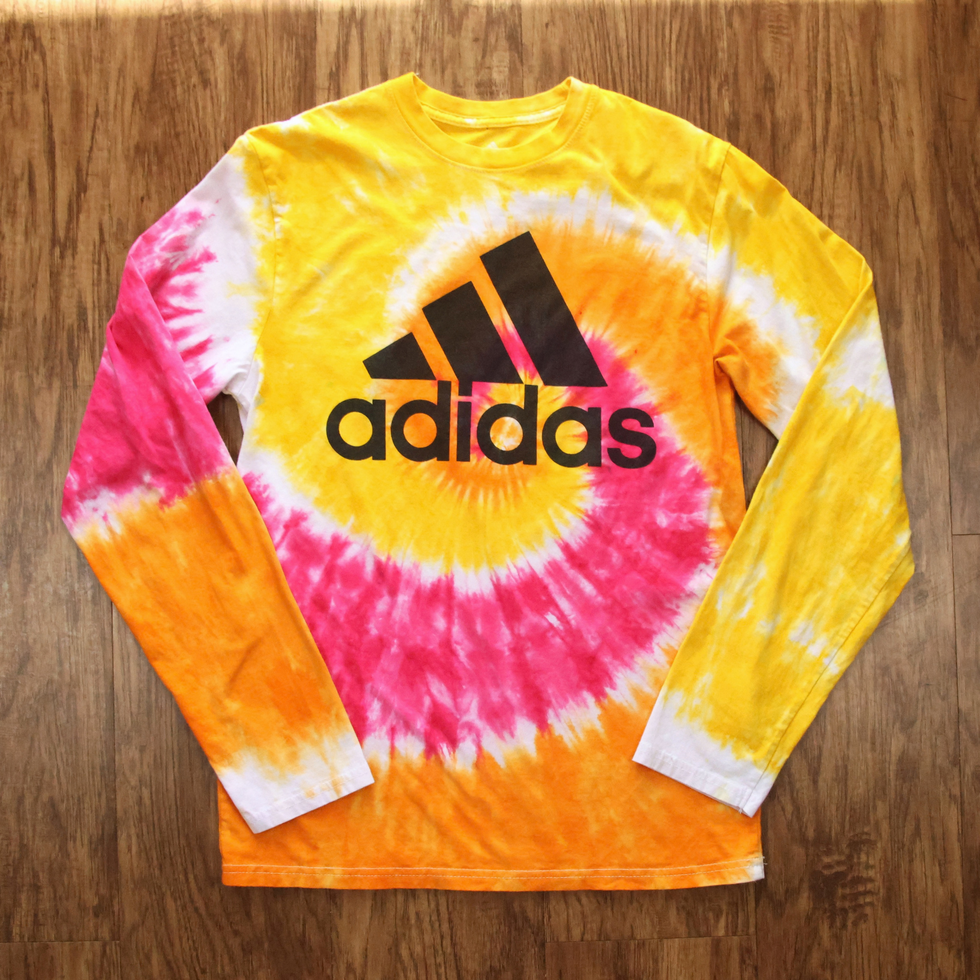 Adidas Tie Dye Shirt | Reworked Athletic Graphic Tee | Size Small