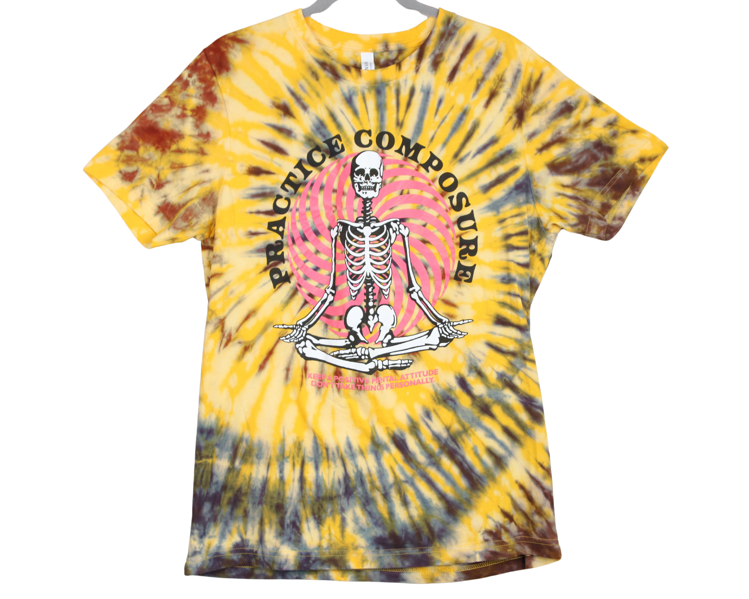 Practice Composure Tie-Dye Tee | Reworked Vintage | Wellness Shirt | One of a Kind | Size L