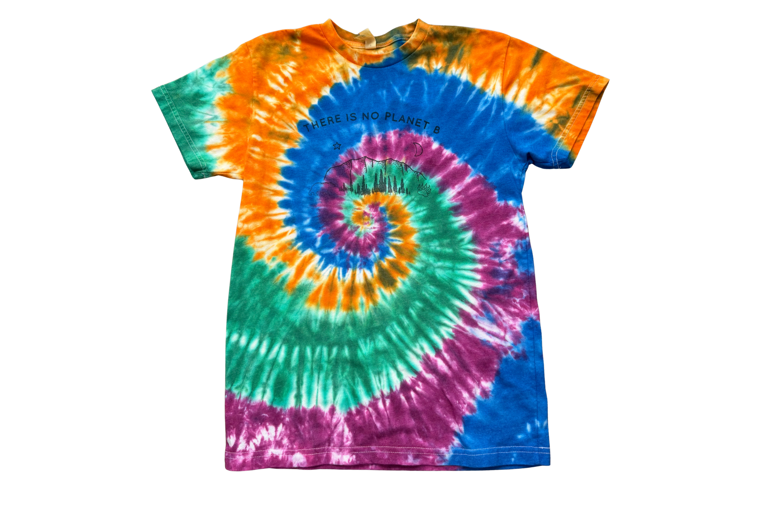 There Is No Planet B Tie-Dye Tee | Reworked Sustainable Blank | One of a Kind | Size S
