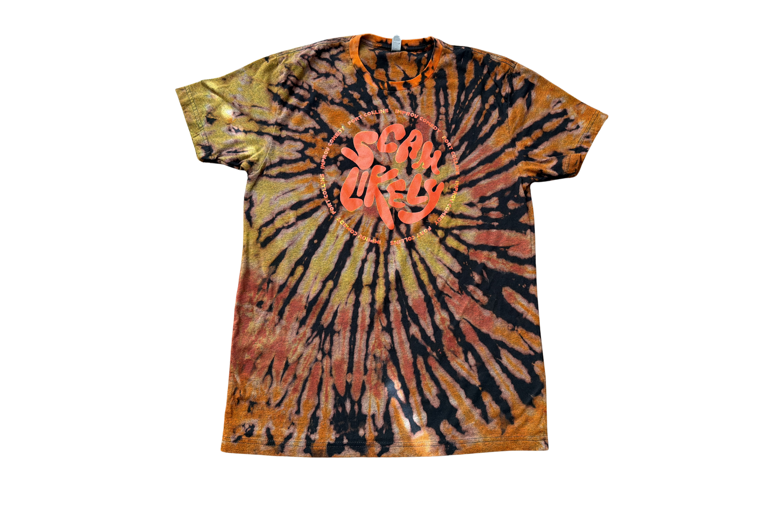 Scam Likely FoCo Comedy Tie-Dye Tee | Reworked Vintage | One of a Kind | Size M