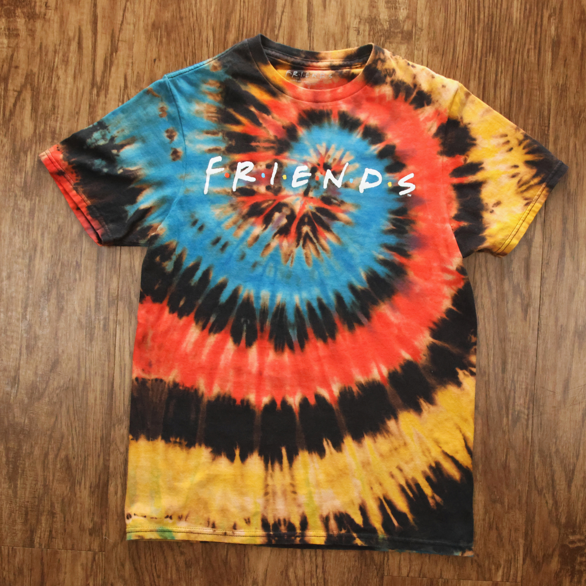 Friends Reverse Tie Dye Shirt | Reworked Graphic Tee | Size Small