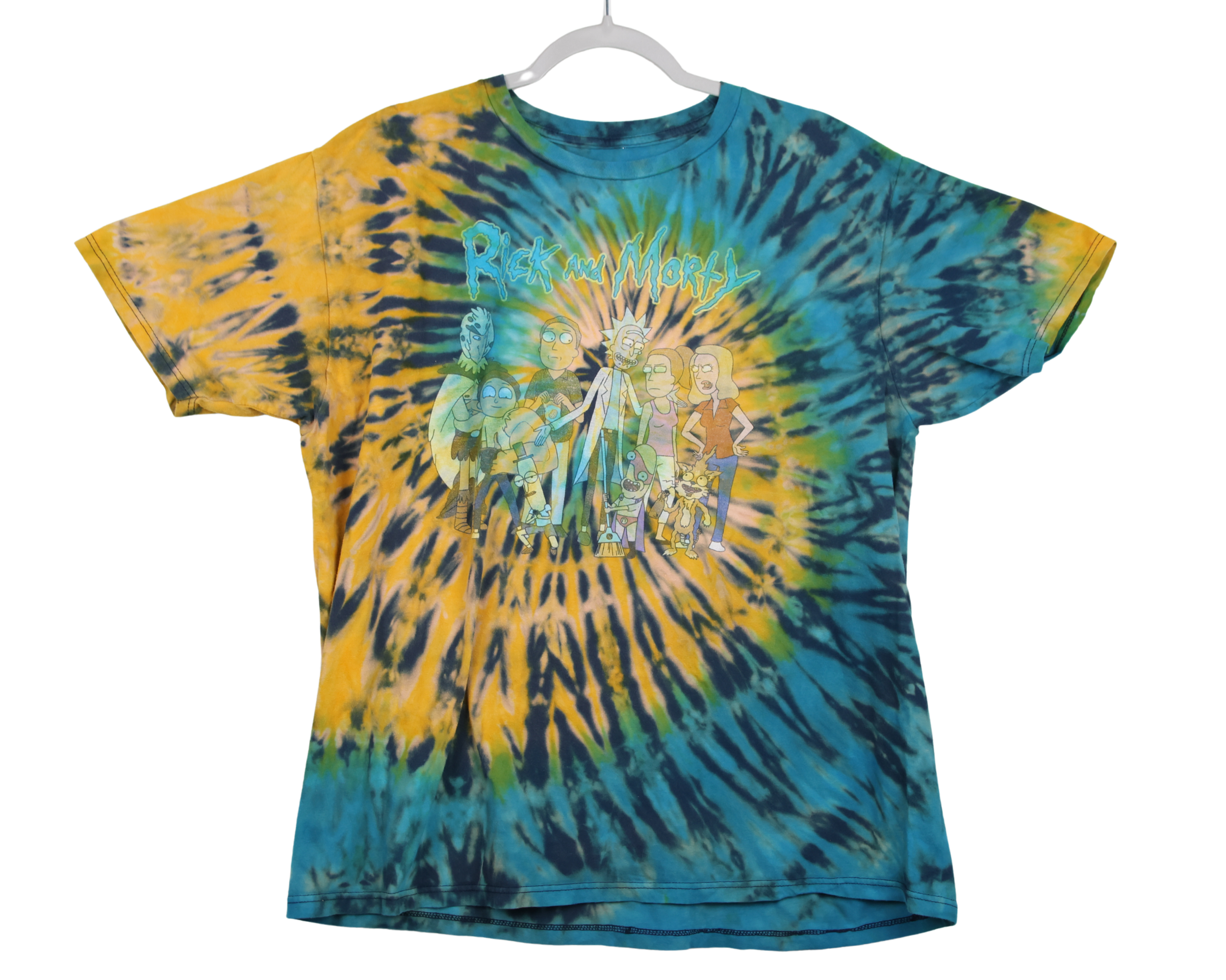 Rick and Morty Tie-dye Shirt | Reworked Pop Culture Vintage Tee | Size XL