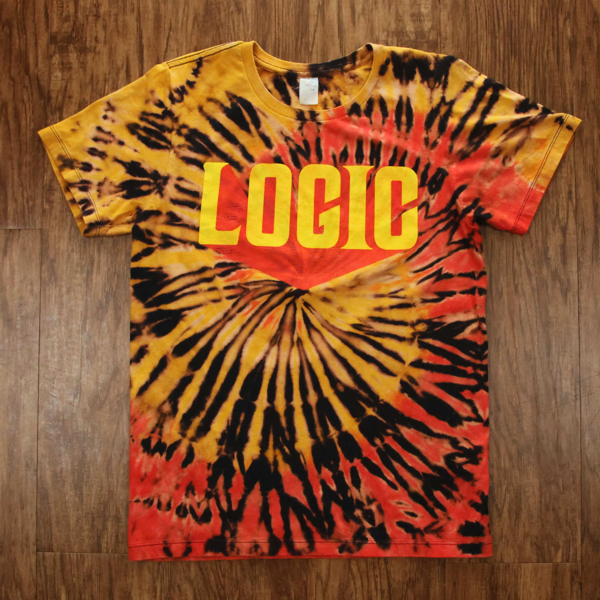 Logic Reverse Tie Dye Shirt | Reworked Graphic Tee | Size Medium