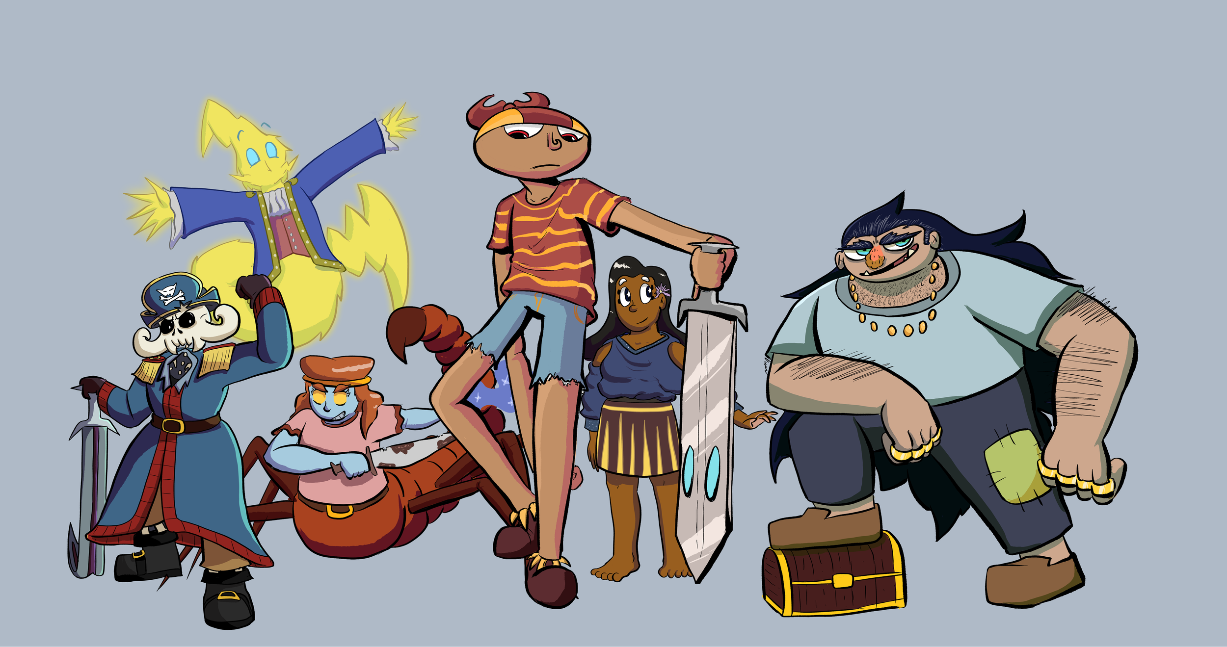 Cast lineup - Sundown & the Stargirl - Pirate adventure-comedy