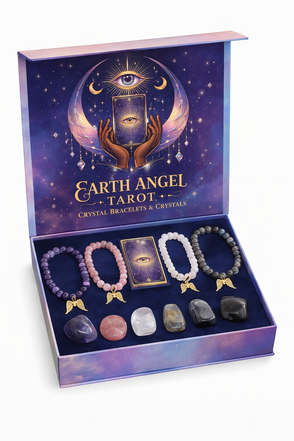 Earth Angel Tarot Crystal Bracelets & Crystal Box Collection