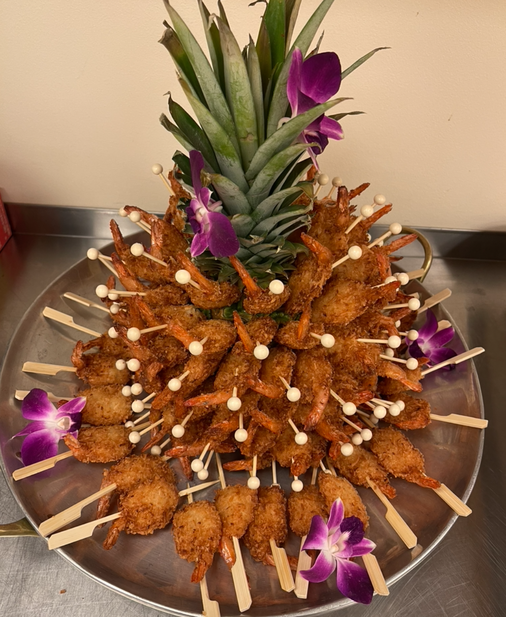 Coconut shrimp appetizer