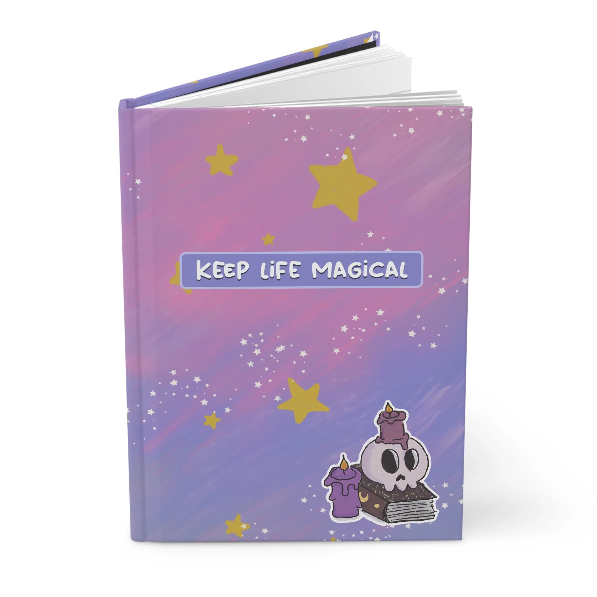 Keep Life Magical skull candles journal | Hardcover Lined Notebook