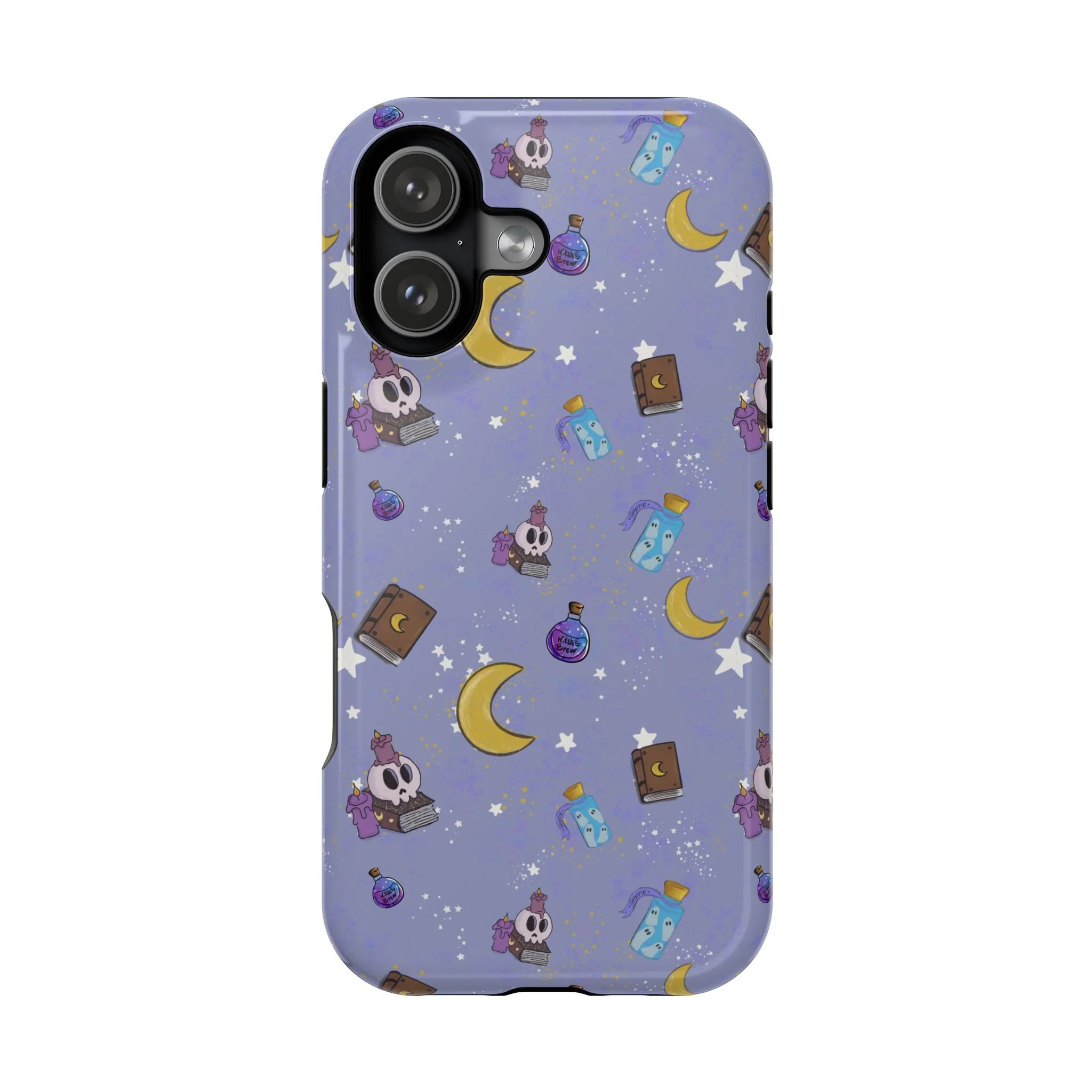 Cute Magical Skull Pattern phone case | Magnetic Impact-Resistant Case