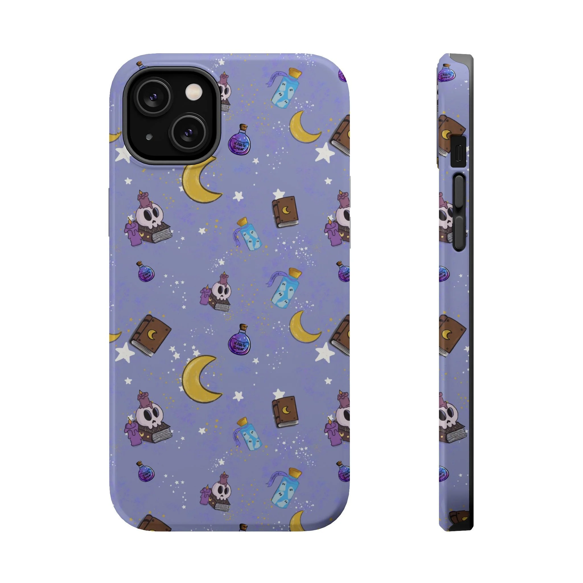 Cute Magical Skull Pattern phone case | Magnetic Impact-Resistant Case