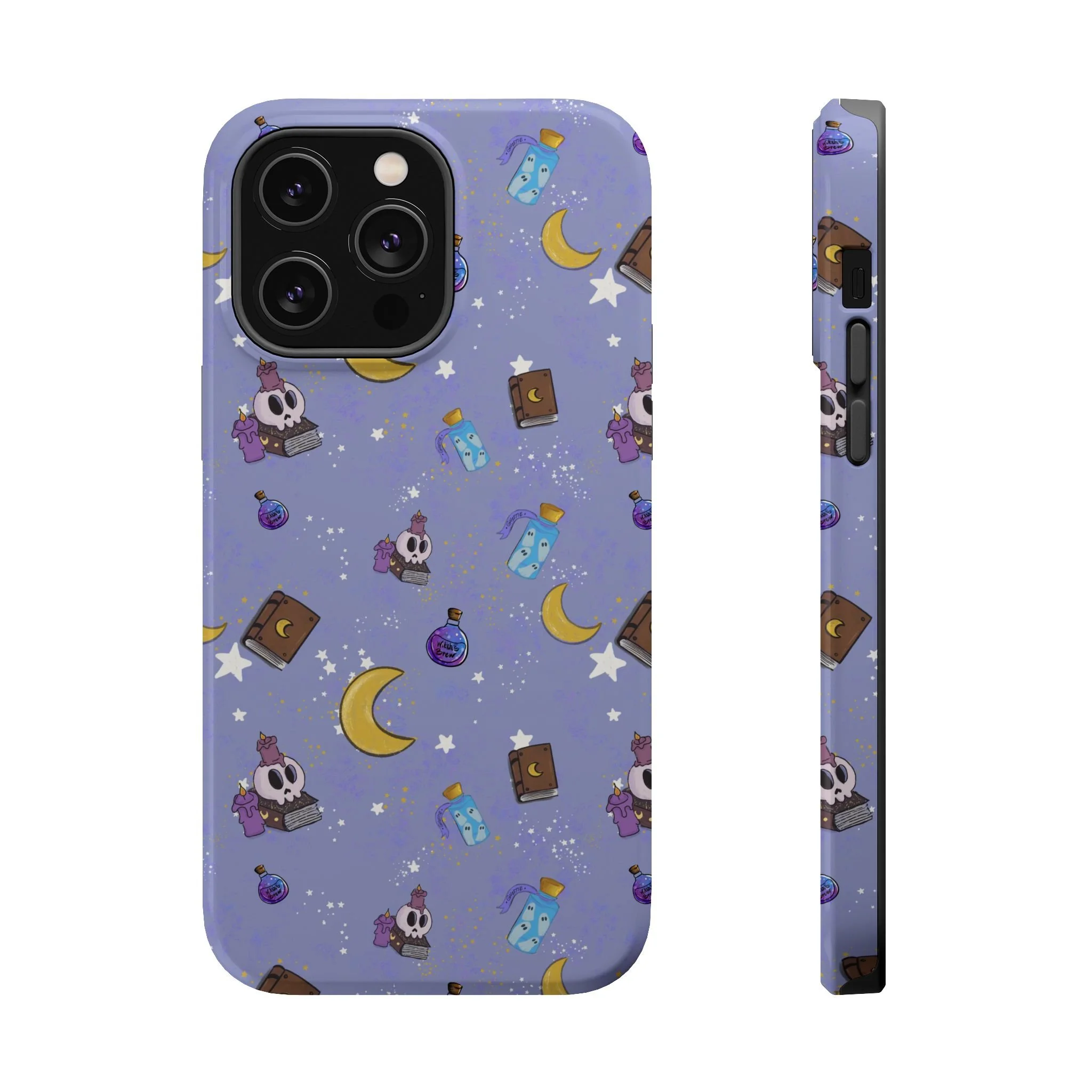 Cute Magical Skull Pattern phone case | Magnetic Impact-Resistant Case