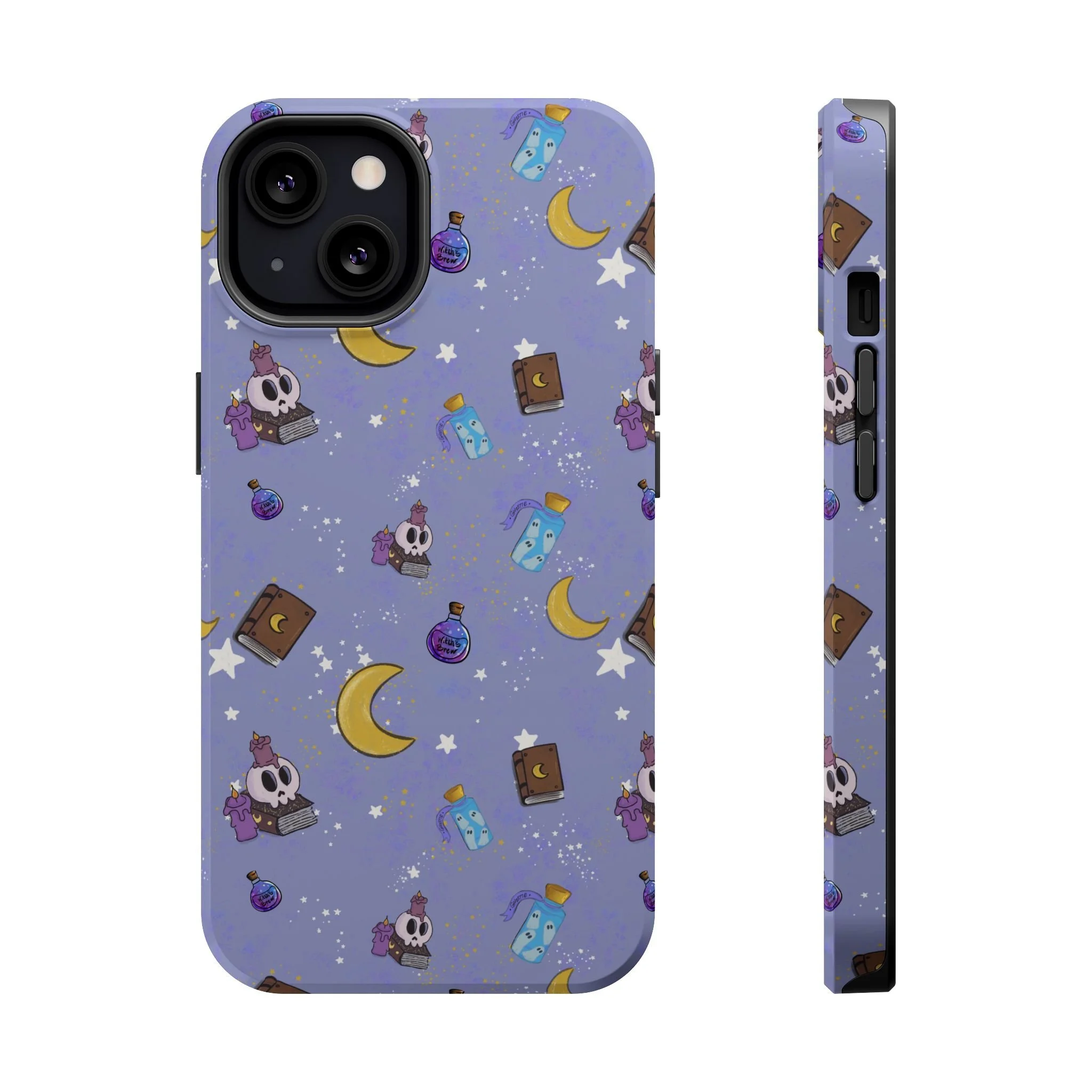 Cute Magical Skull Pattern phone case | Magnetic Impact-Resistant Case