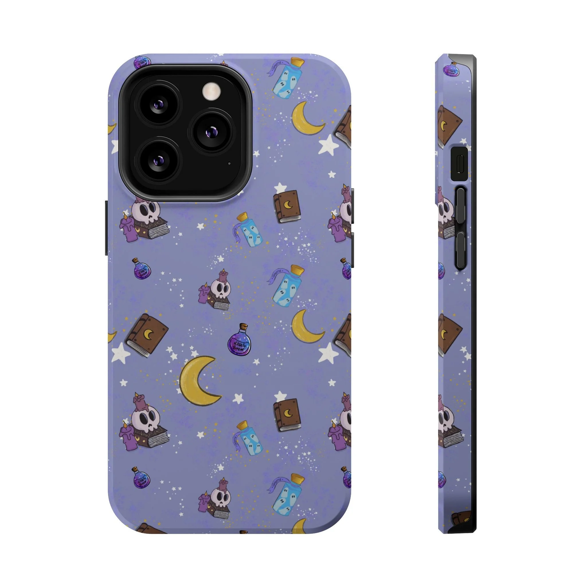 Cute Magical Skull Pattern phone case | Magnetic Impact-Resistant Case
