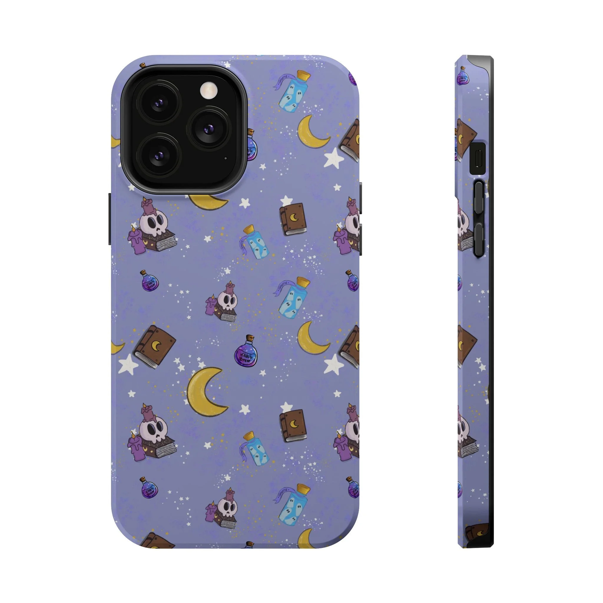 Cute Magical Skull Pattern phone case | Magnetic Impact-Resistant Case