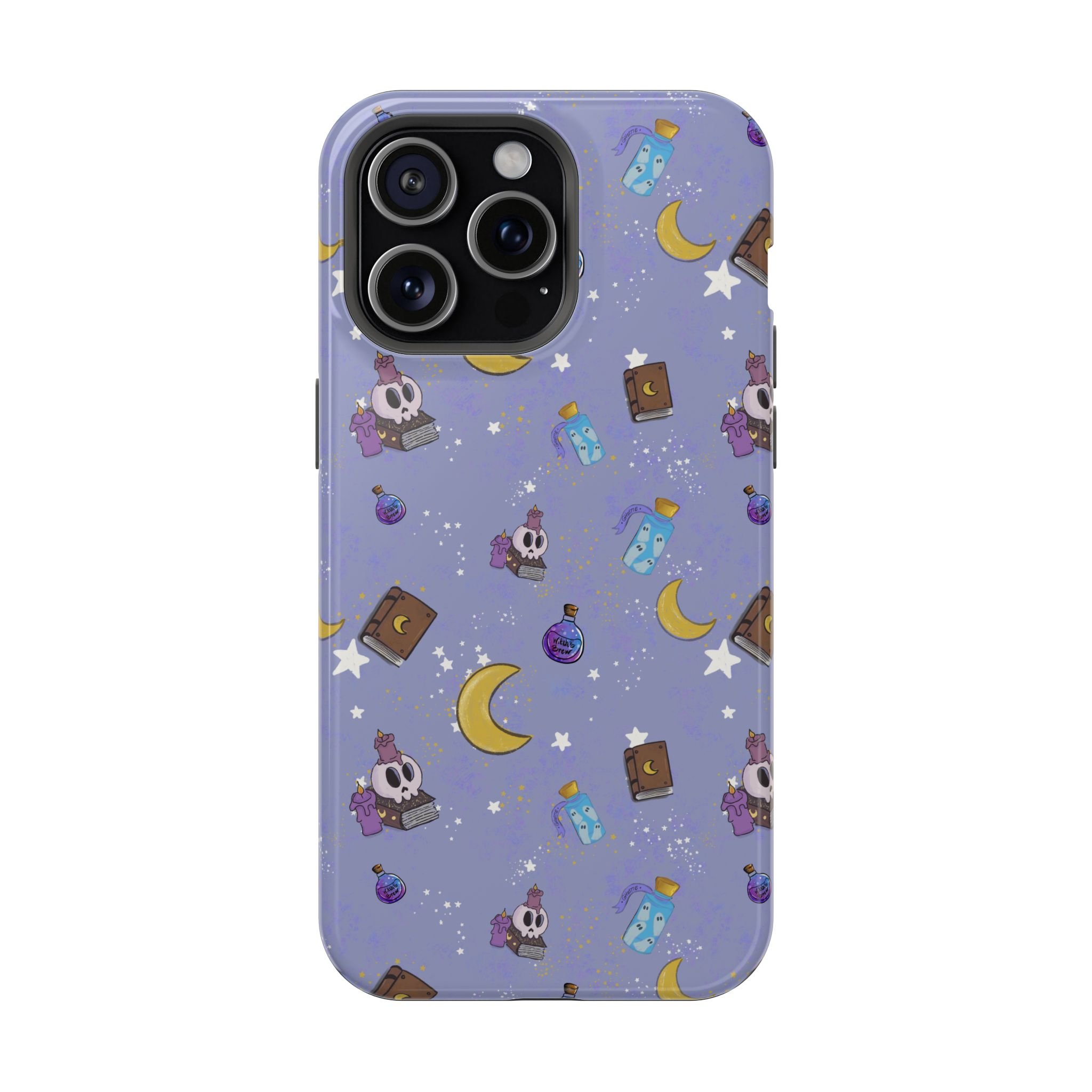 Cute Magical Skull Pattern phone case | Magnetic Impact-Resistant Case