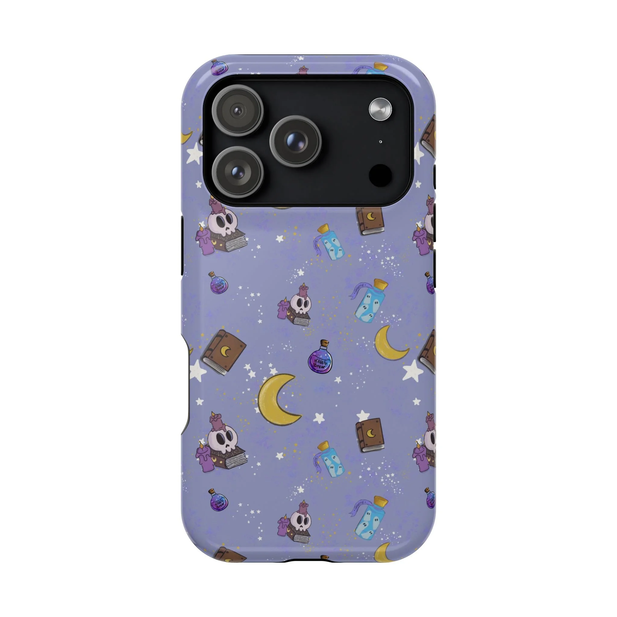 Cute Magical Skull Pattern phone case | Magnetic Impact-Resistant Case