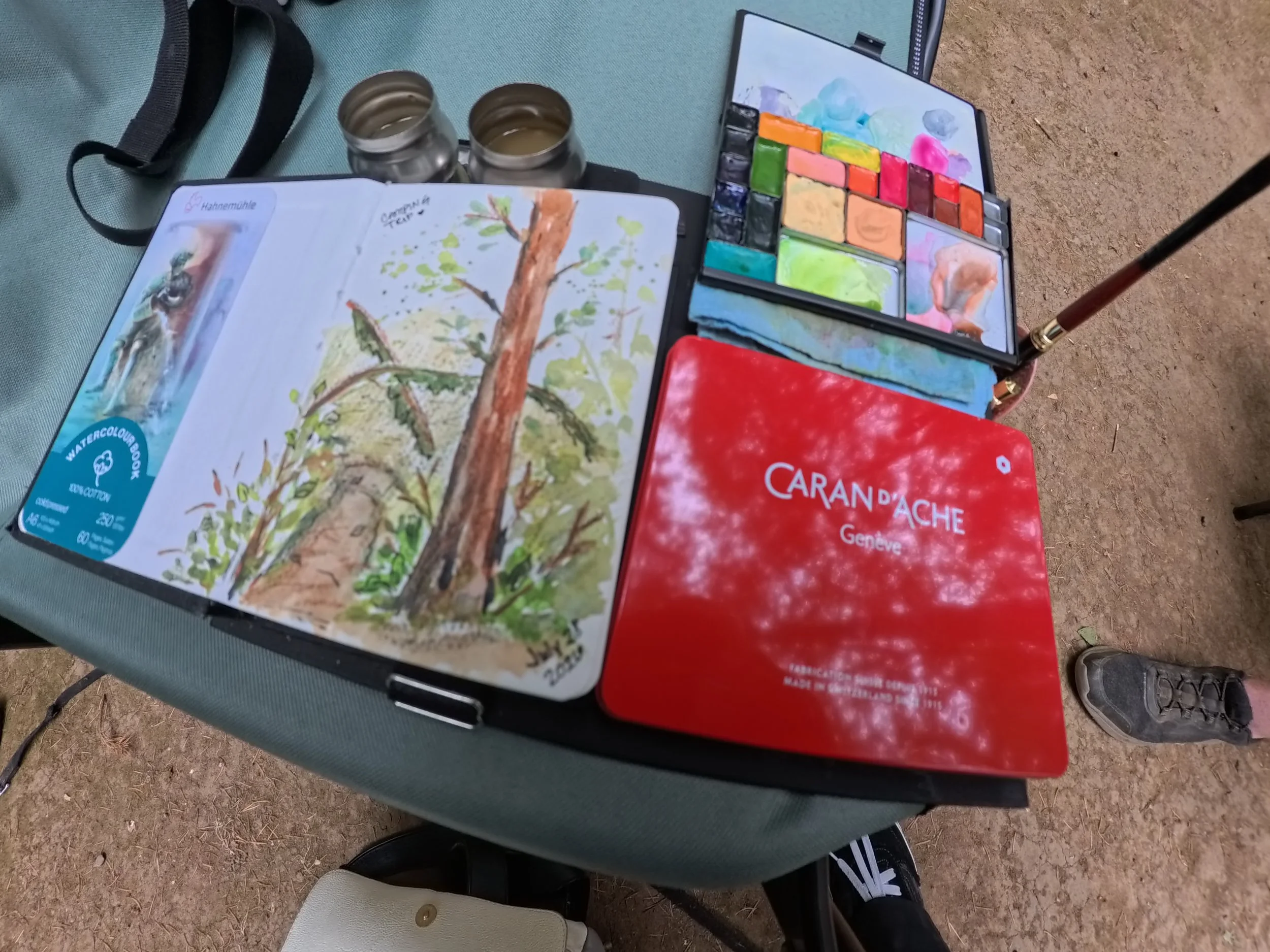 Watercolor and Caran D'Ache Neocolors 