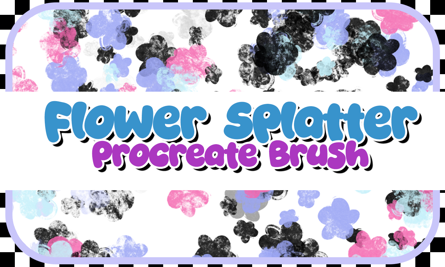 Flower Splatter Procreate Brush