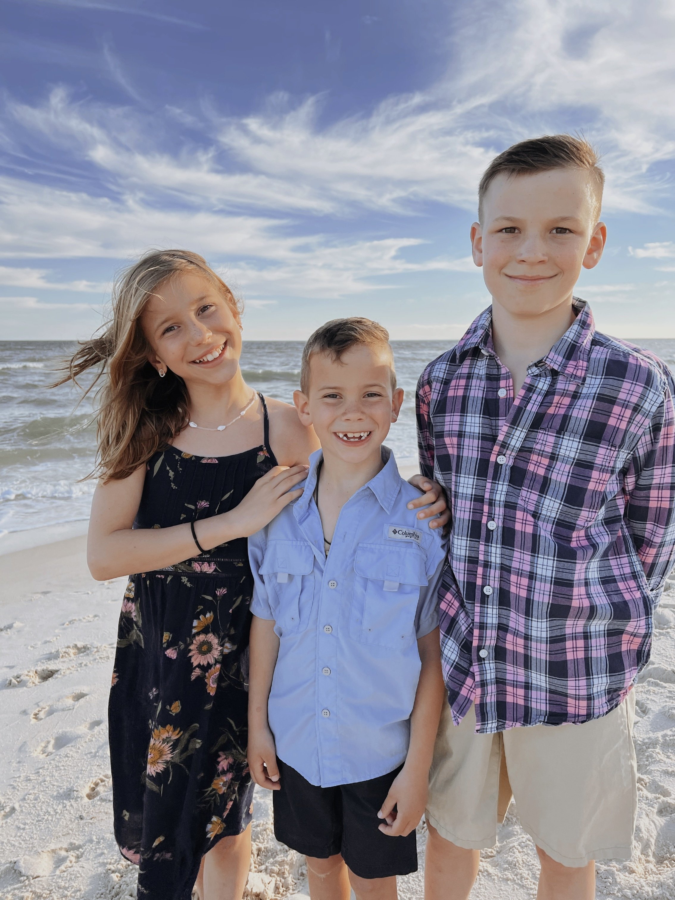 haynes children on beach