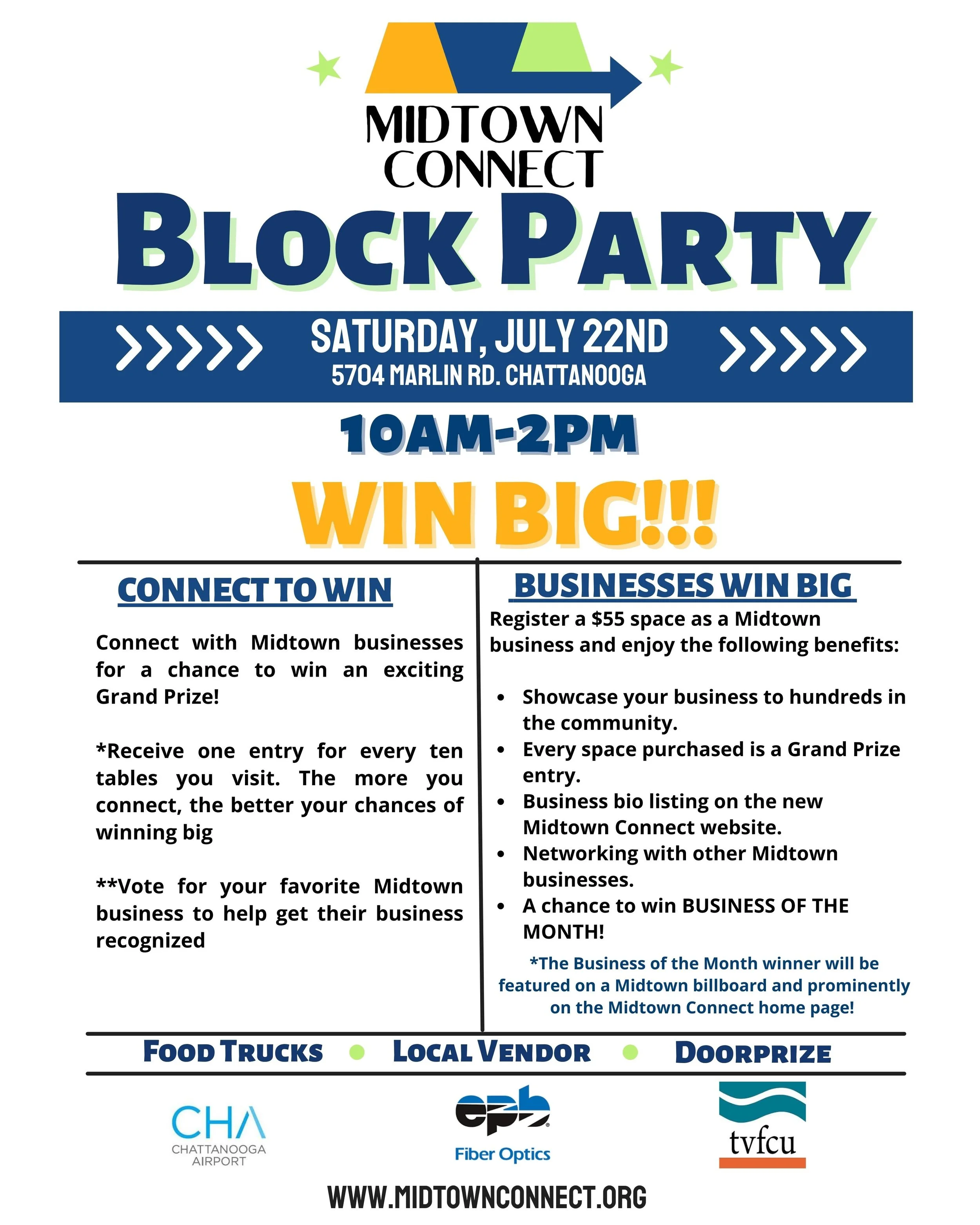 chattanooga midtown block party flyer