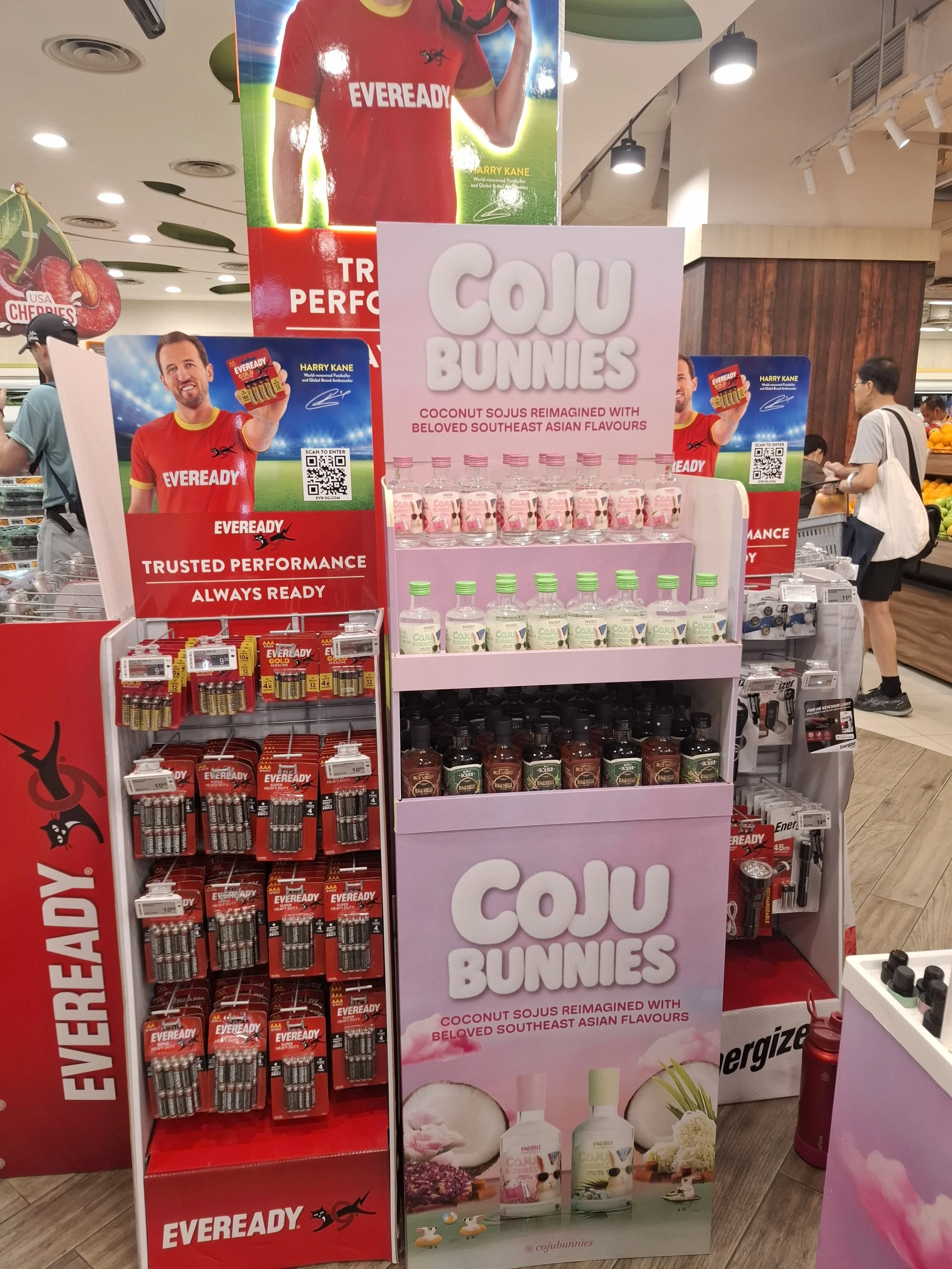 Coju Bunnies coconut soju retail activation at FairPrice Finest Singapore