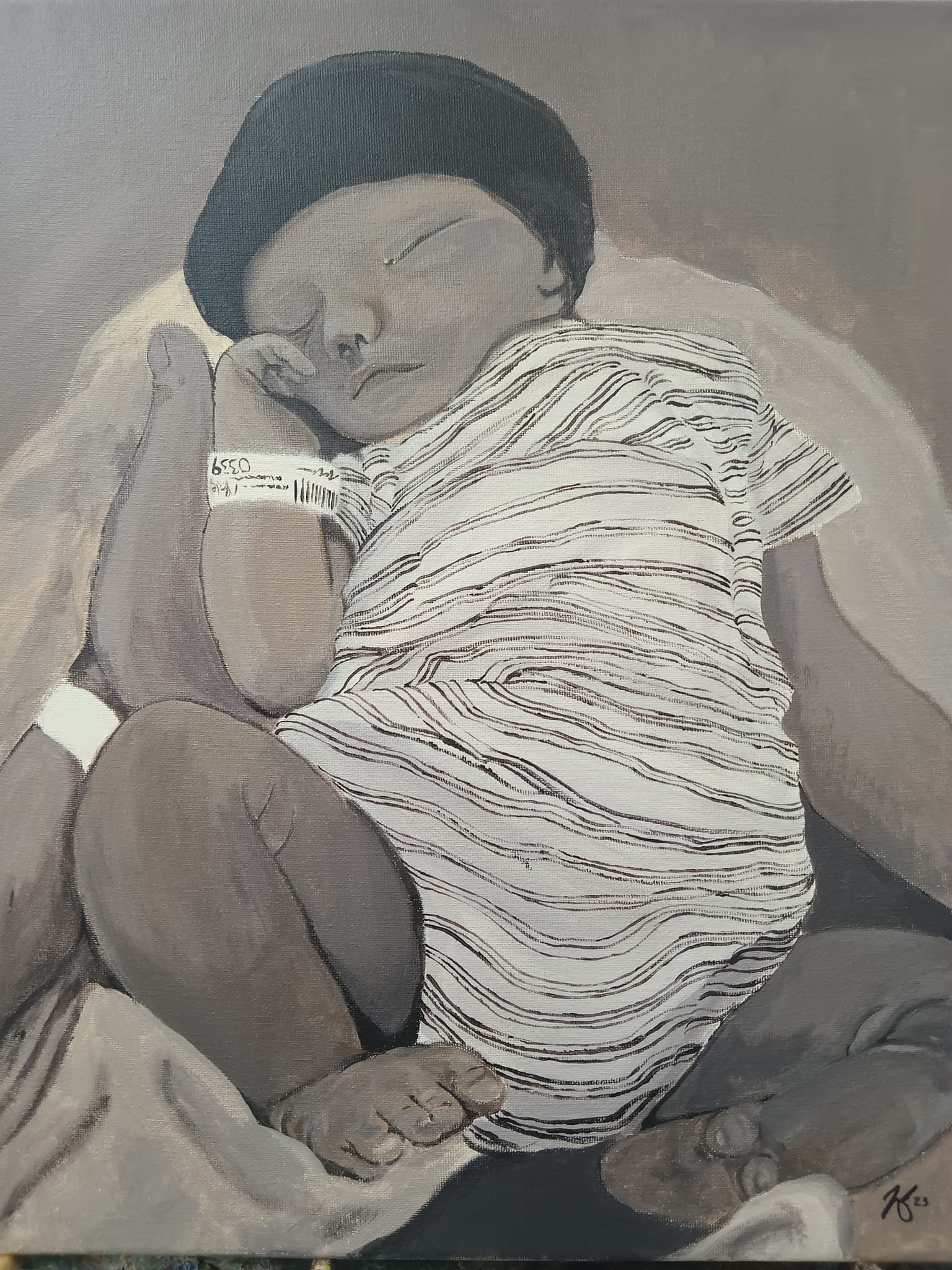 Acrylic Portrait Paintings