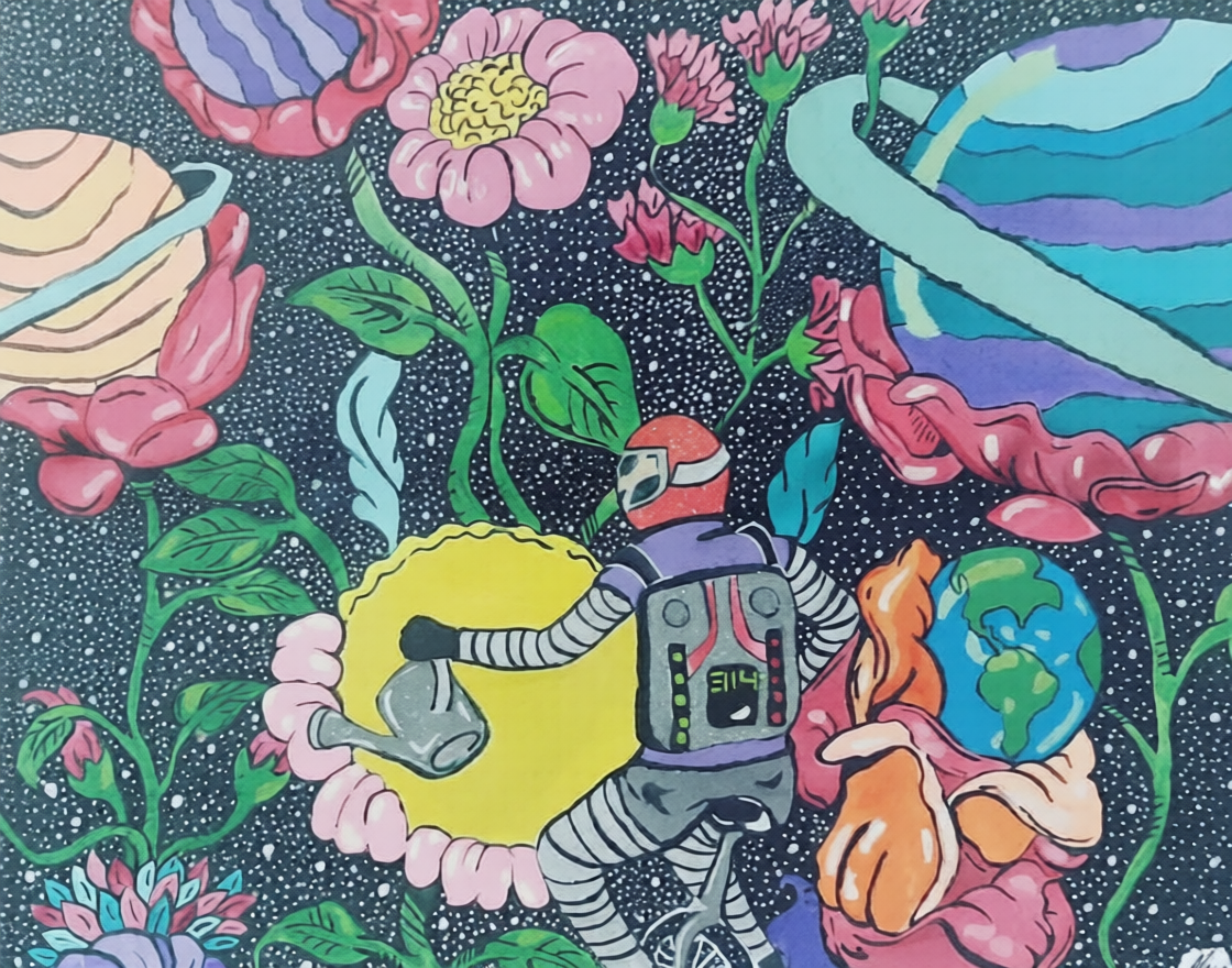 Acrylic Illustrative and Abstract Paintings