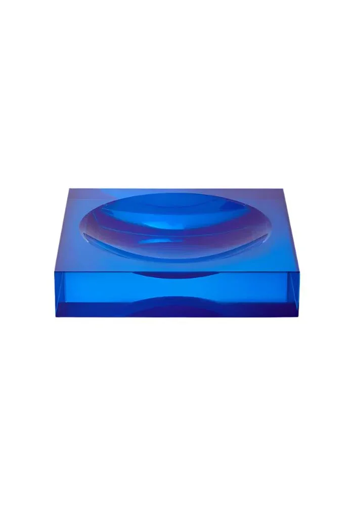 Casa by JJ Chelsea Cobalt Glass Trinket Tray, Blue