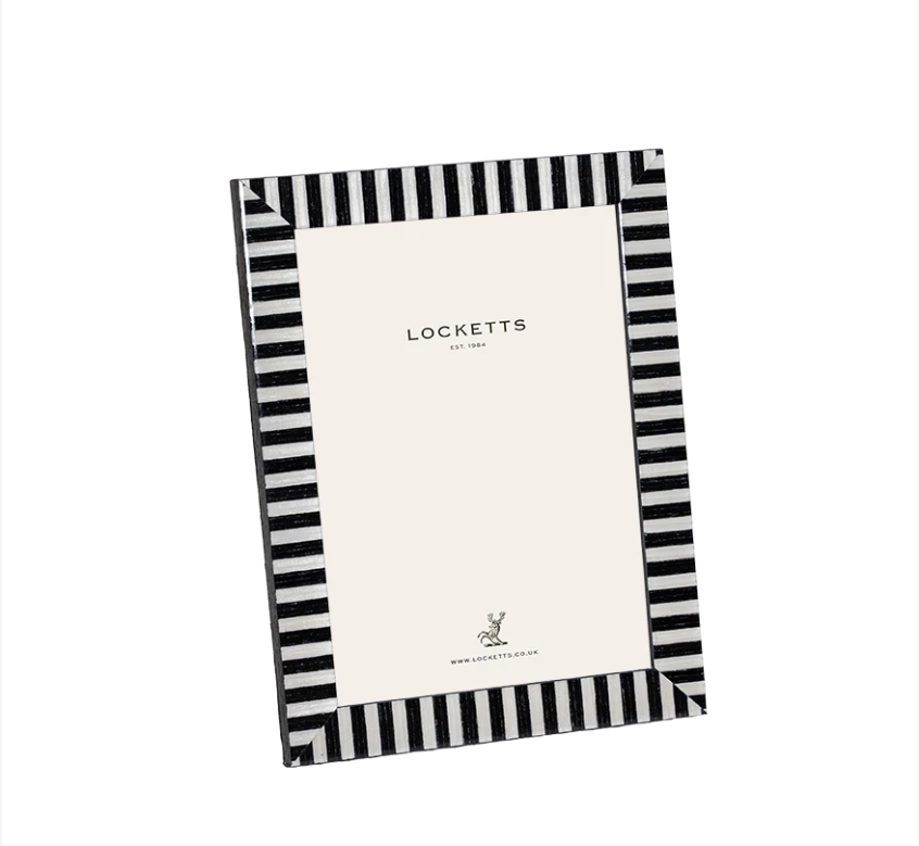 Locketts Black White Striped Photo Frame (7 x 5)