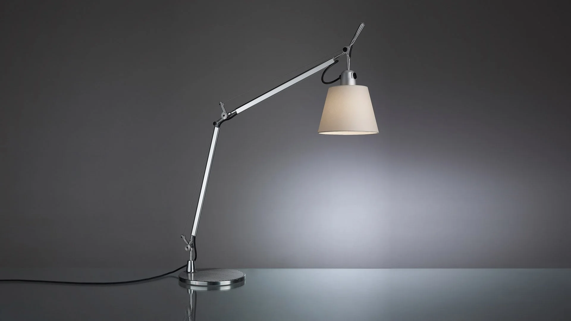 Artemide Tolomeo Basculante Parchment Table Lamp