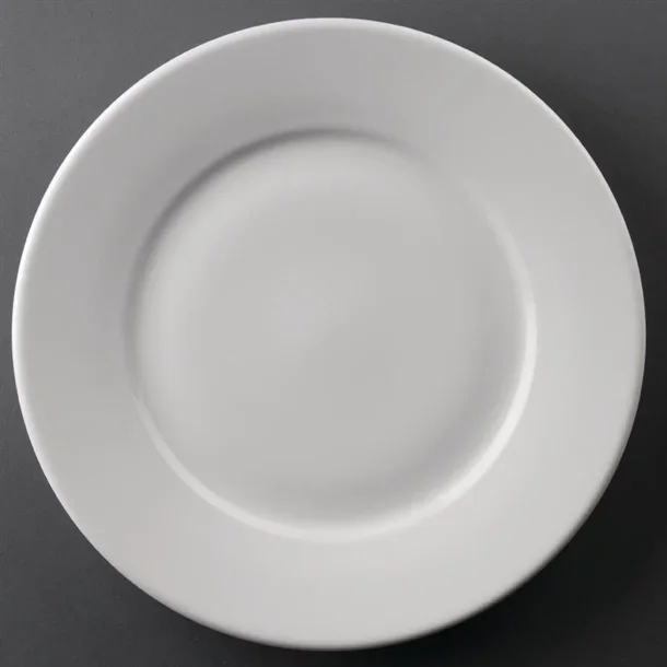 Nisbets Olympia Athena Wide Rimmed Plates 254mm (Set of 12)