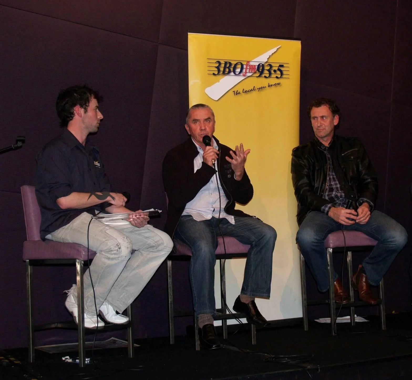 On nstage with Colingwood greats Tony Shaw and Peter Daicos