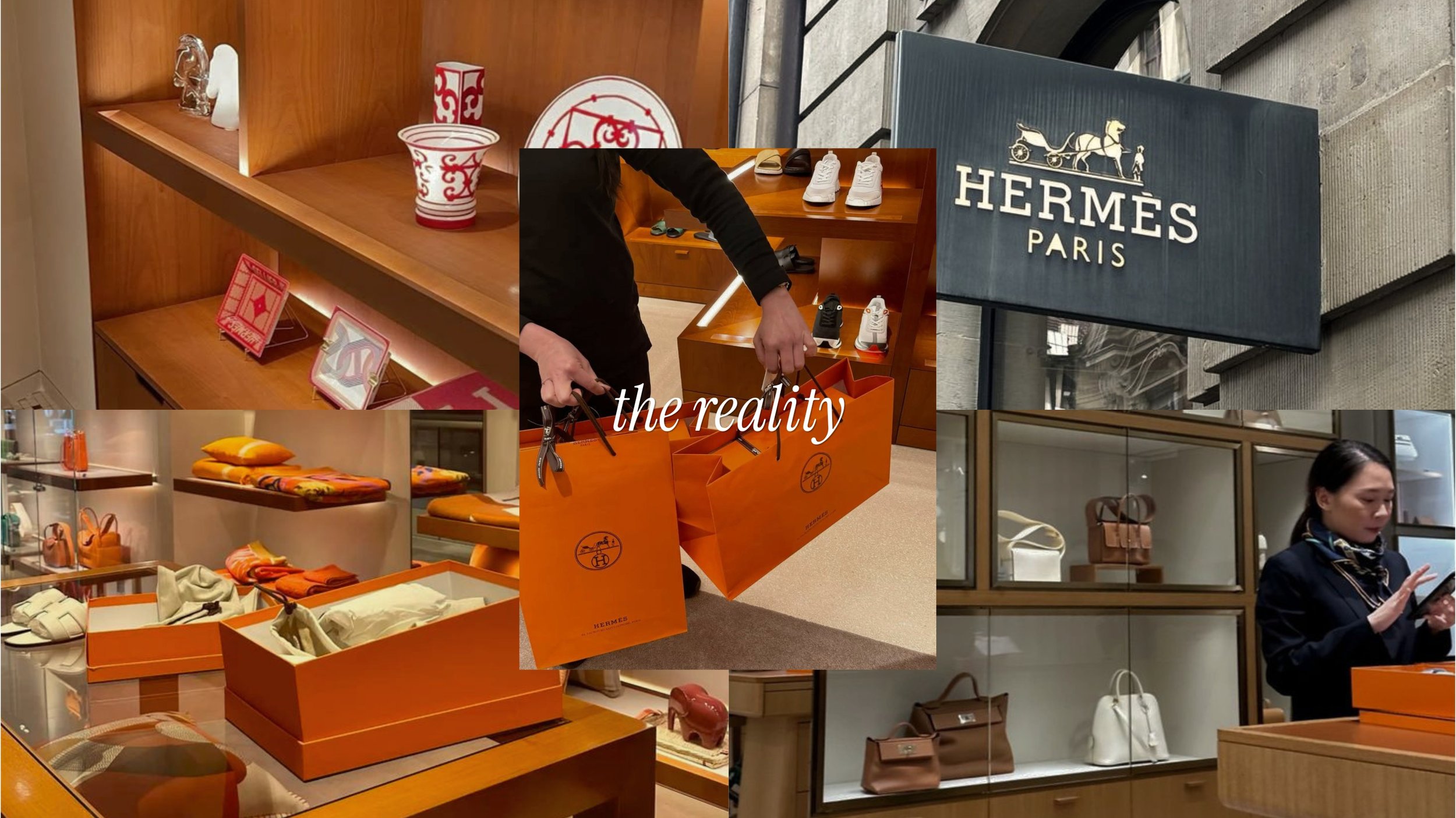 Hermès boutique experience and luxury Birkin handbag representing exclusivity and collector culture