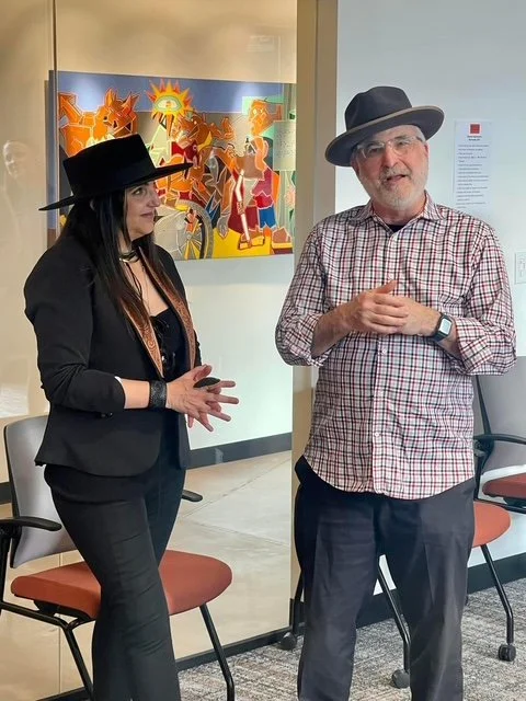 Gary Steuer attending an exhibition.