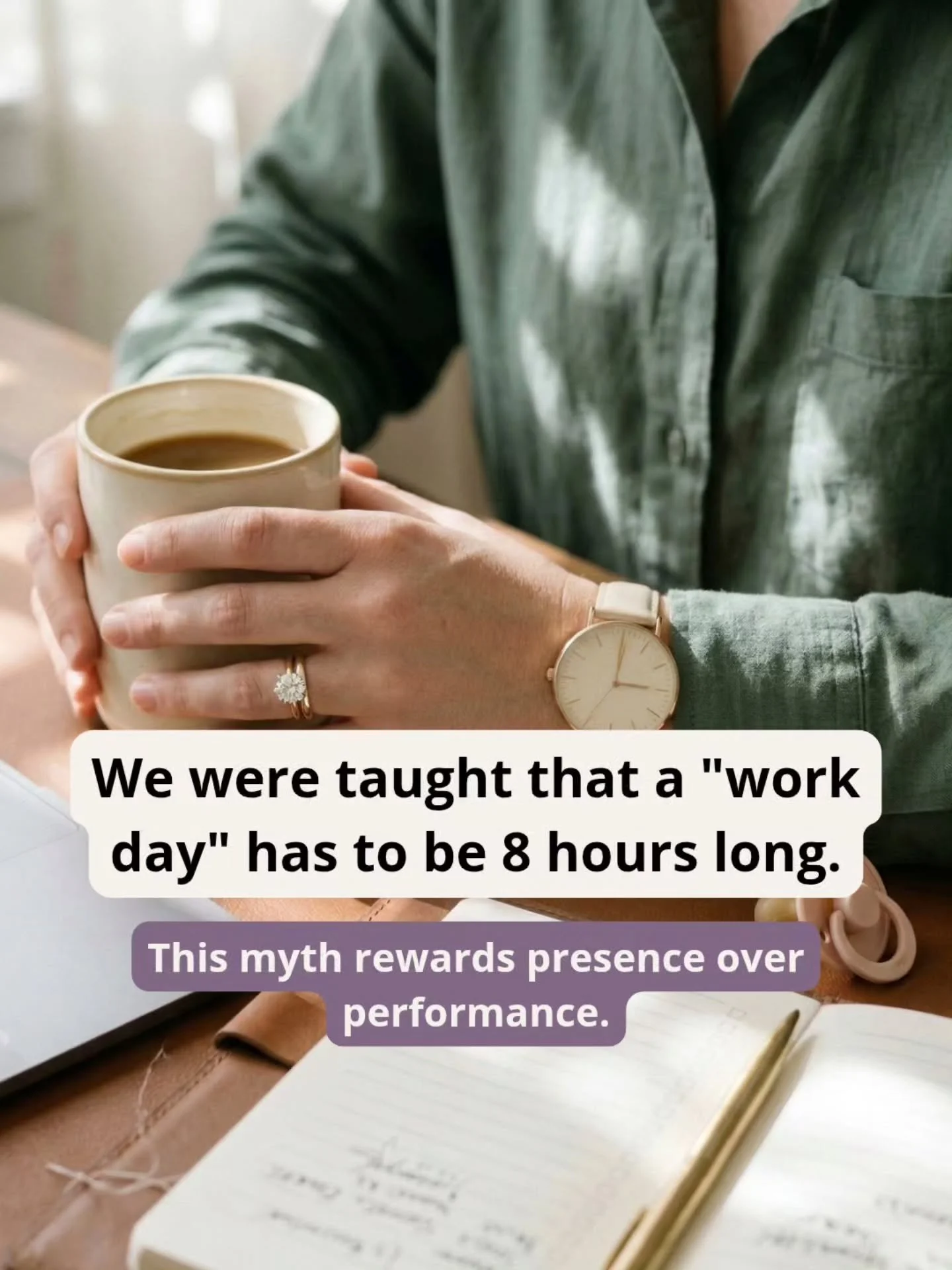 Focus on Output, Not Hours 🕑

Somewhere along the way, we've started to believe that busy = productive.

For a mother running a business, that logic fails. You do not have eight hours to sit at a desk. You have nap windows, brief moments of independ