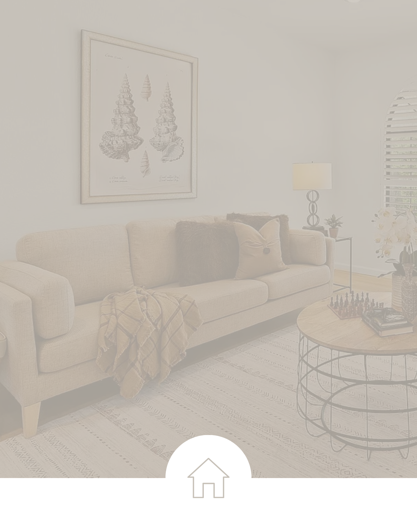 Living room with brown overlay