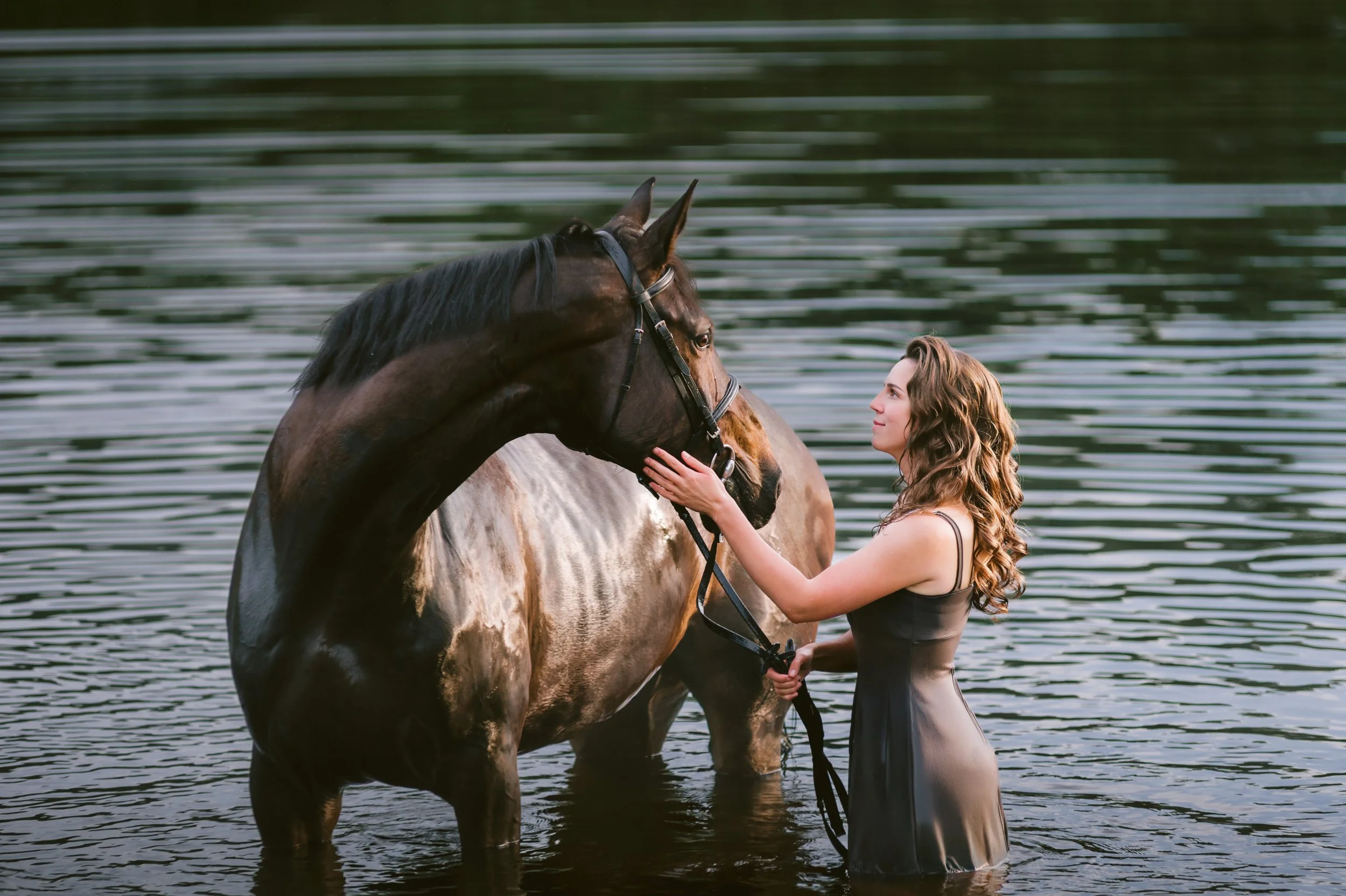 A rider with a horse in the river.jpg