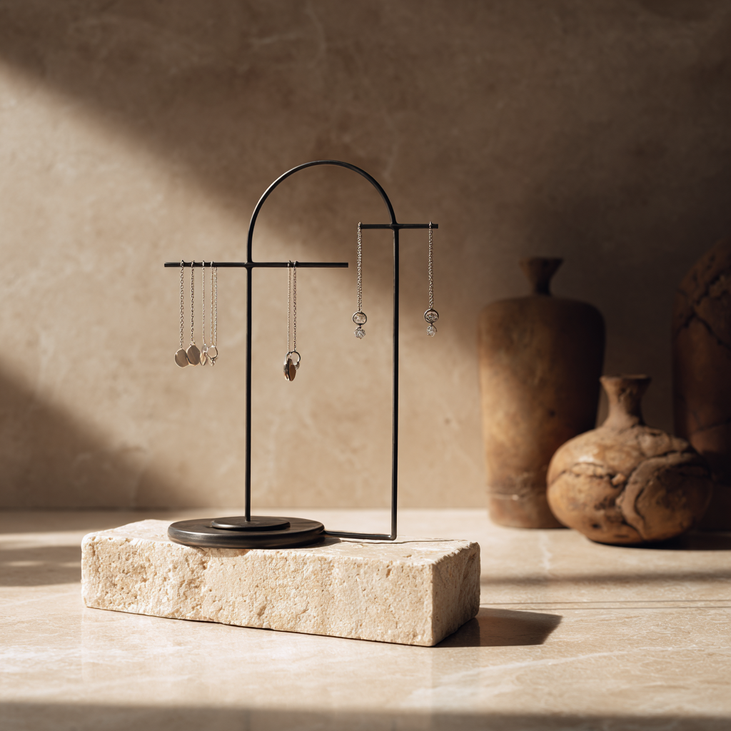 Bespoke jewellery display stands and branded retail displays designed to elevate product presentation while reflecting the unique identity of each brand.