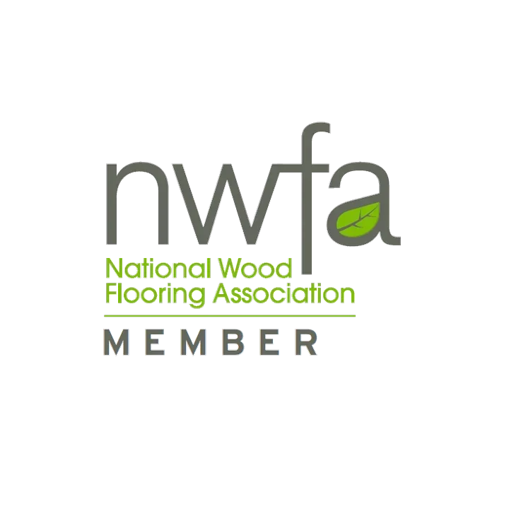 Logo of the National Wood Flooring Association with the text "MEMBER" below.